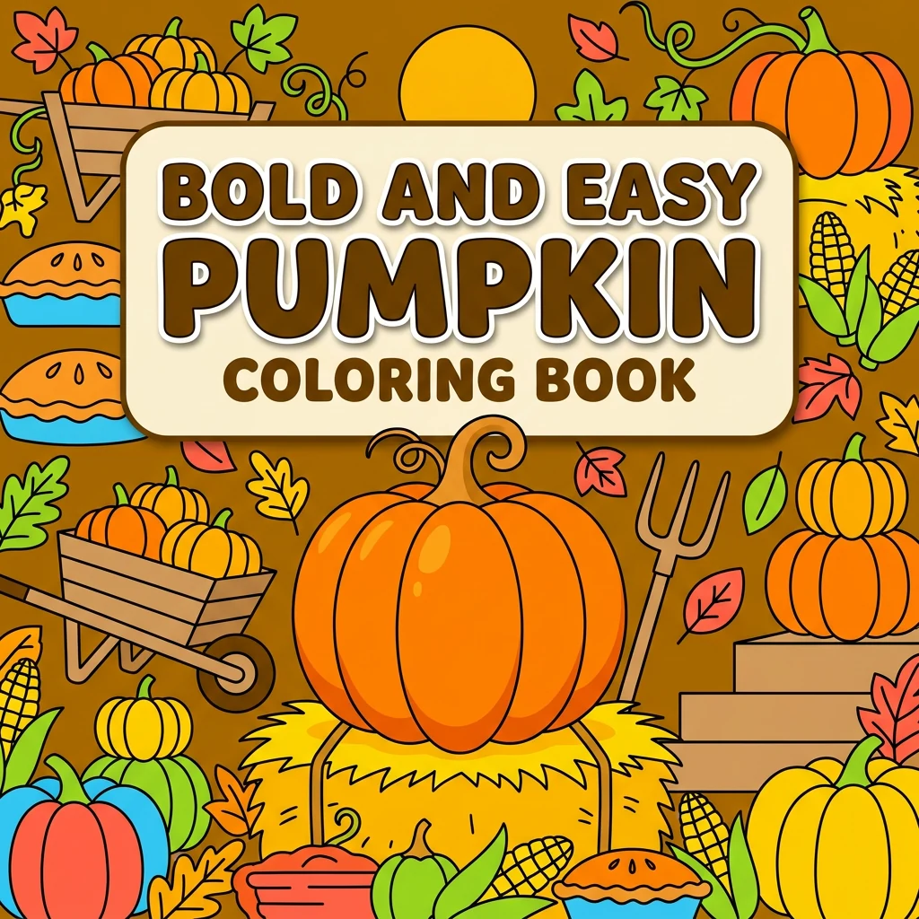 Bold and Easy Pumpkin Coloring Pages