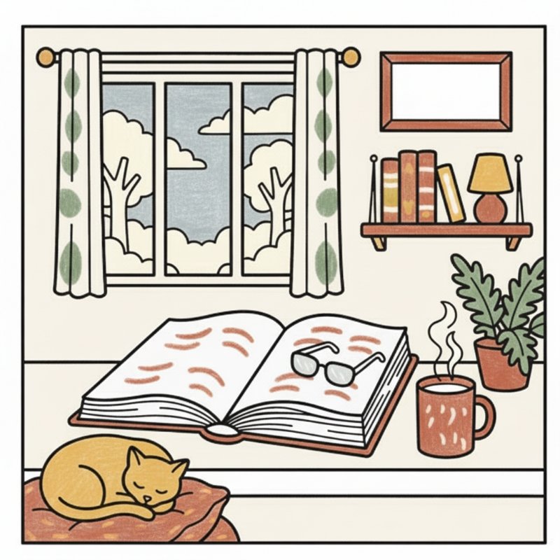 Bold and Easy Reading Coloring Pages