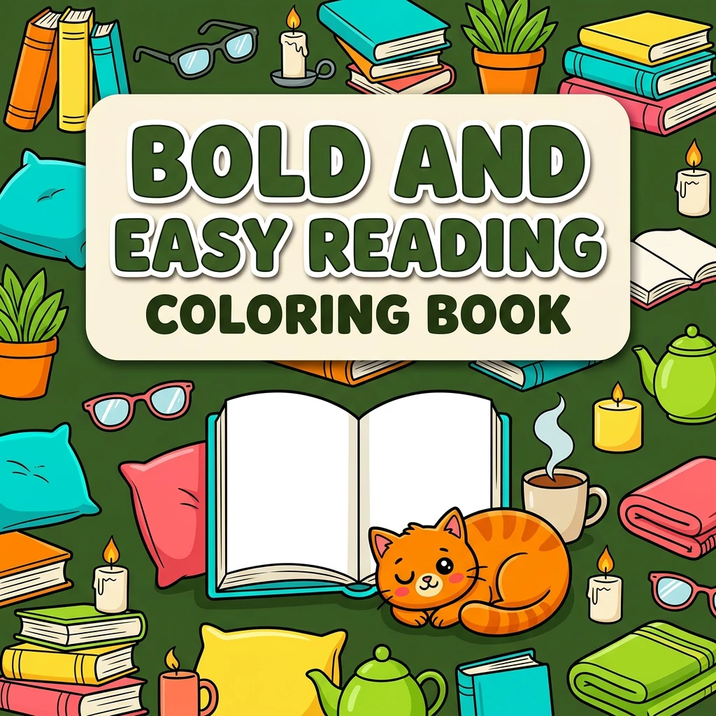 Bold and Easy Reading Coloring Pages
