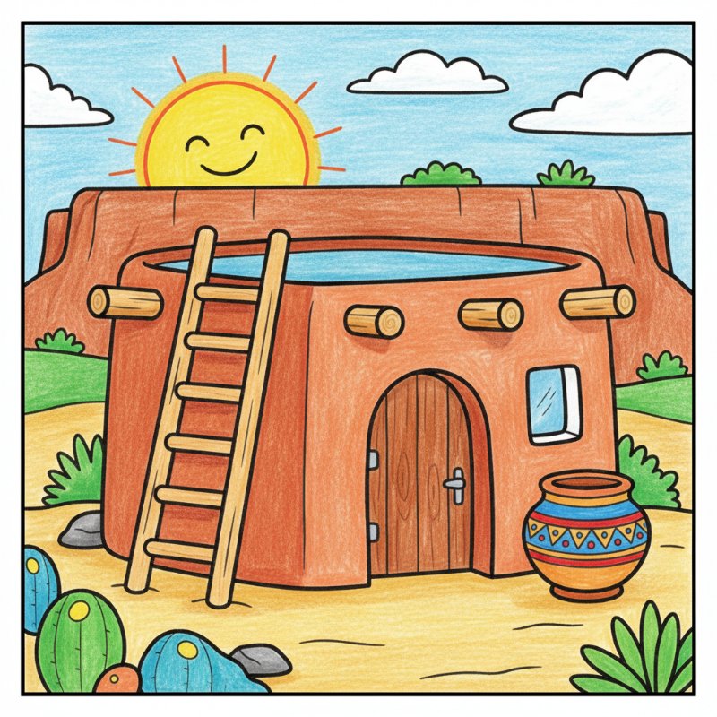 Bold and Easy Southwestern Coloring Pages