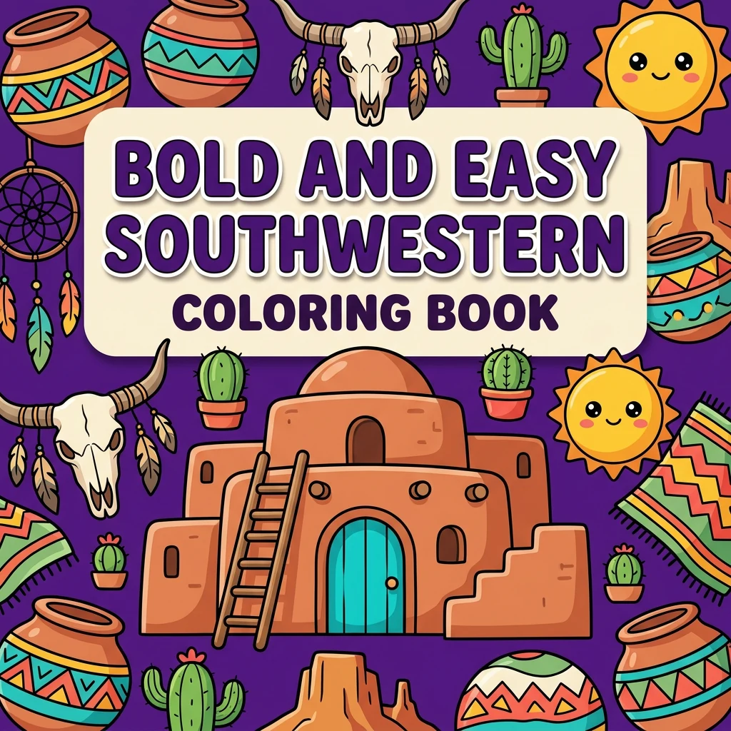 Bold and Easy Southwestern Coloring Pages