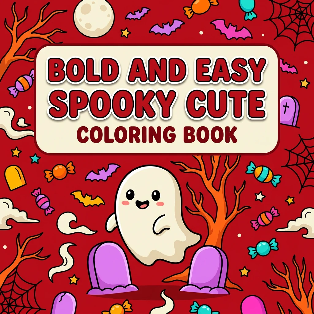 Bold and Easy Spooky Cute Coloring Pages