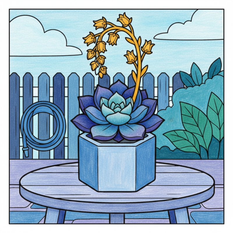 Bold and Easy Succulent Coloring Pages
