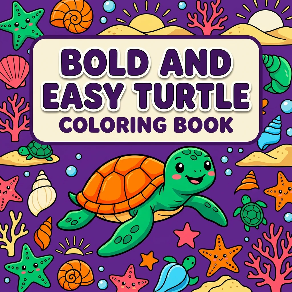 Bold and Easy Turtle Coloring Pages