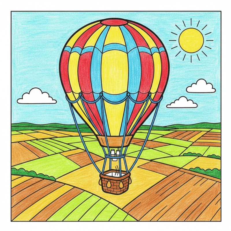 Bold and Easy Vacation Travel Coloring Pages