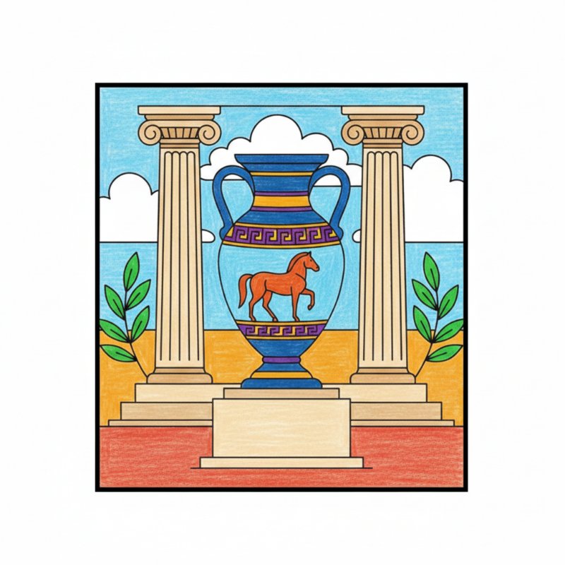 Bold and Easy Vase Coloring Pages