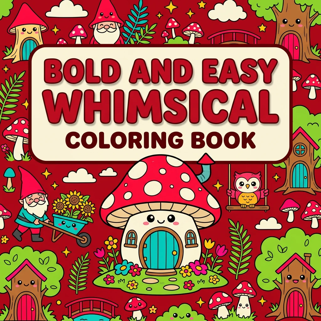 Bold and Easy Whimsical Coloring Pages