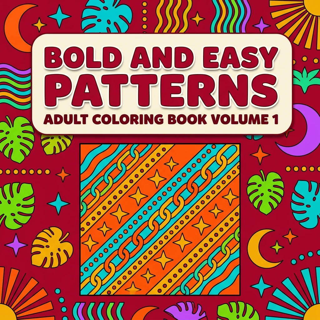 Bold and Easy Patterns Adult Coloring Book - Vol 1