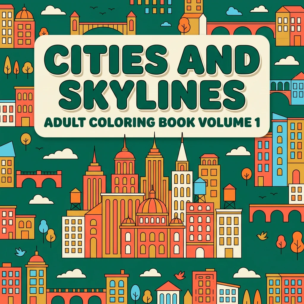 Cities and Skylines Adult Coloring Book - Vol 1