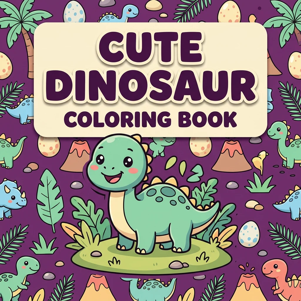 Cute Dinosaur Coloring Pages