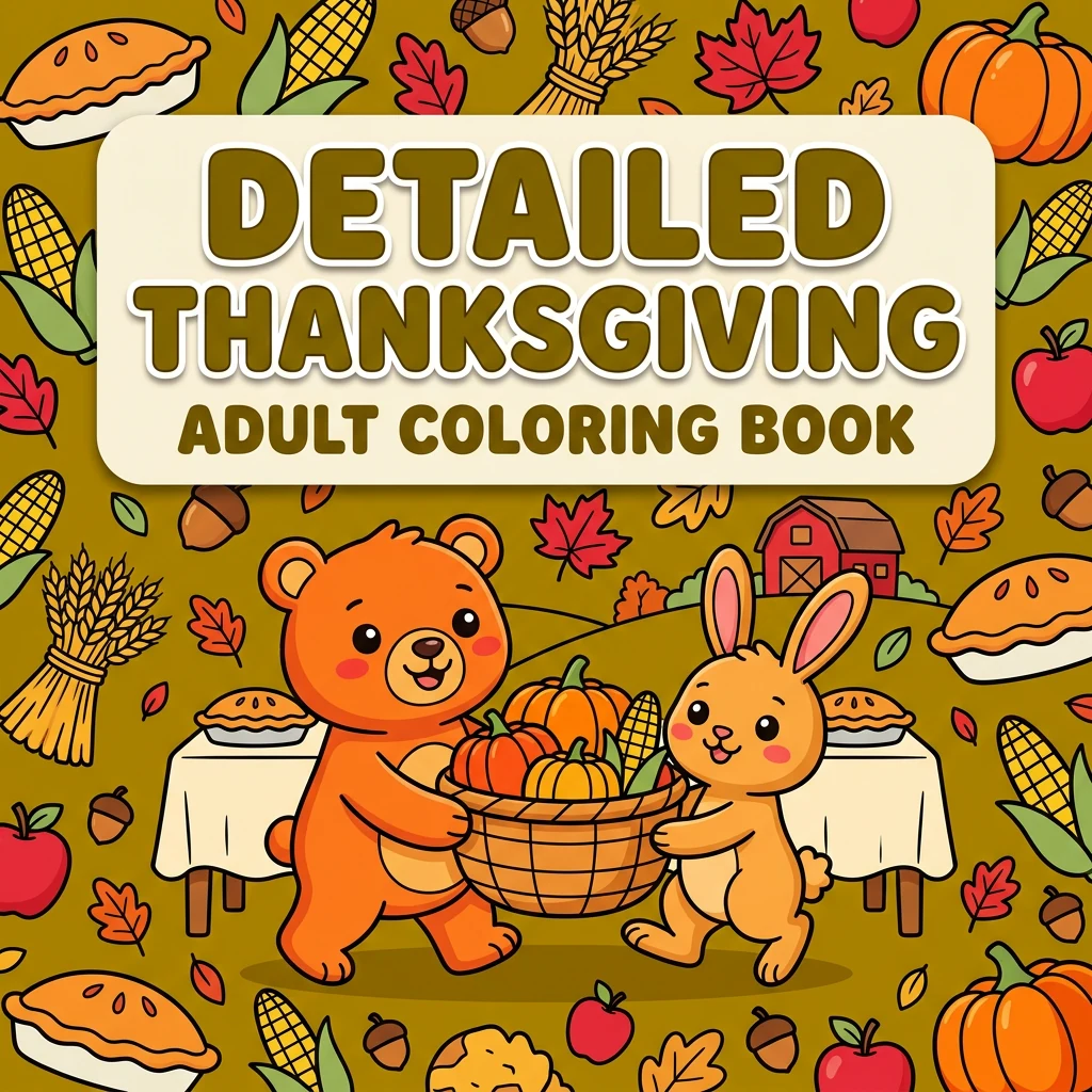 Detailed Thanksgiving Coloring Pages