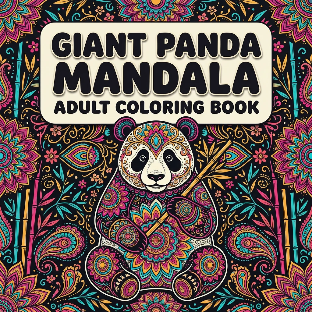 Giant Panda Mandala Coloring Pages