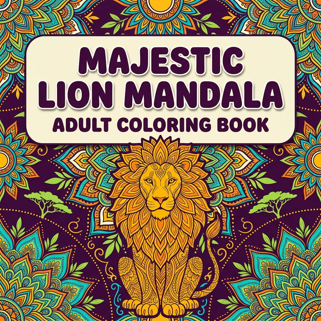 Majestic Lion Mandala Coloring Pages