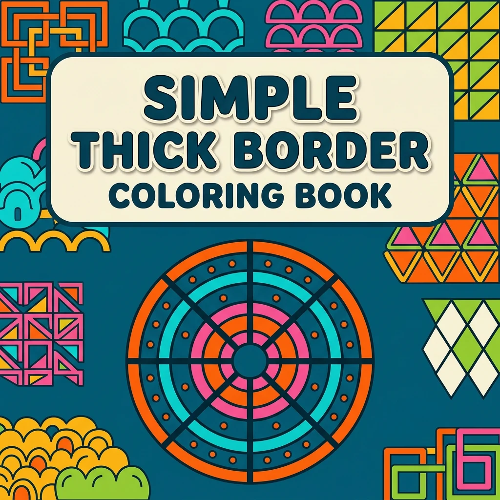 Simple Thick Border Coloring Pages