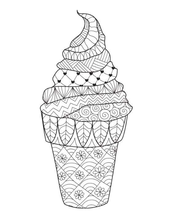 adult-coloring-pages-cupcake-dessert-mandala - Page 2
