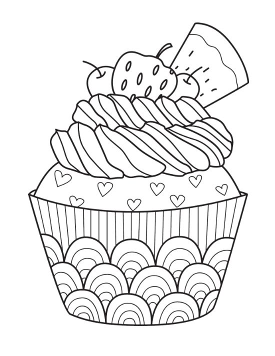 adult-coloring-pages-cupcake-dessert-mandala - Page 7