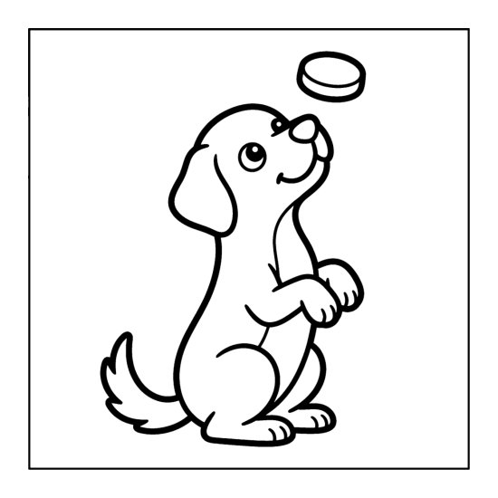 A dog sits up on its hind legs begging for a floating treat, bold and easy