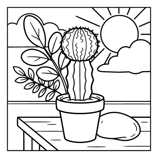 Grafted moon cactus with a round ball top on a ribbed stem in a small pot, bold and easy