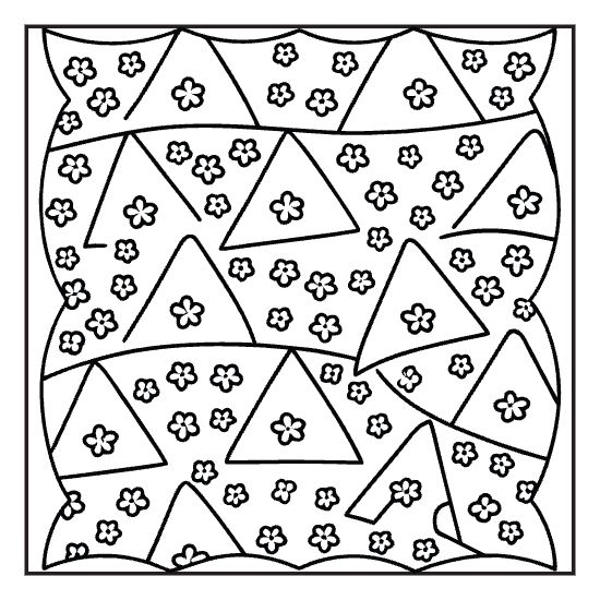 Diamond lattice pattern coloring page, simple geometric bold and easy adult coloring page
