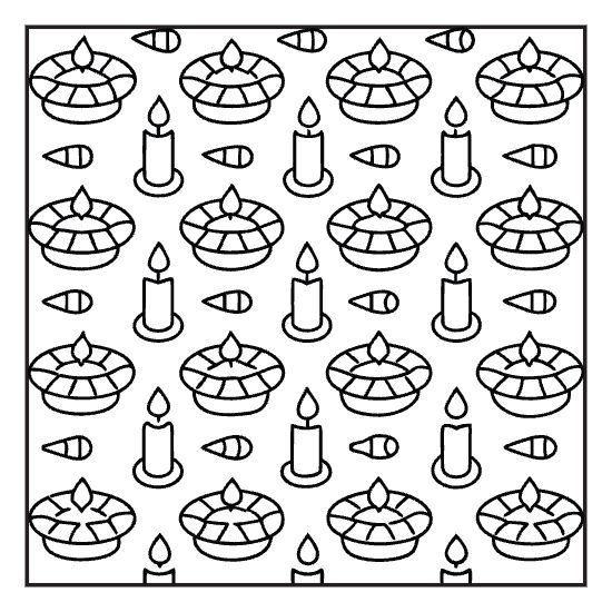 Honeycomb pattern tile coloring page, simple geometric bold and easy adult cozy page