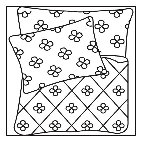 A diamond grid with flowers tucked into the corners