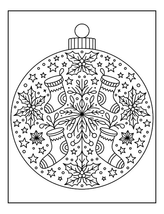 christmas-ornament-coloring - Page 8