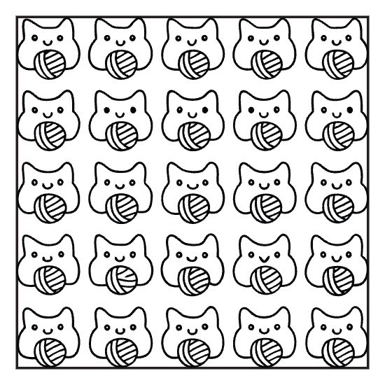 Rows of cats and bows in a cozy pattern