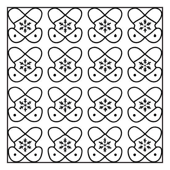 Cozy tile pattern for adult coloring