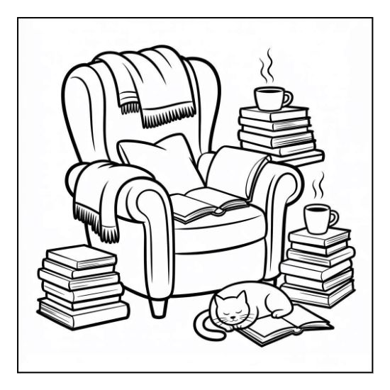 Cozy house coloring page for adults – design 20