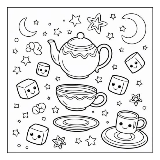 Cozy house coloring page for adults – design 15