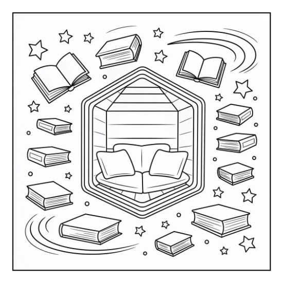 Cozy house coloring page for adults – design 33