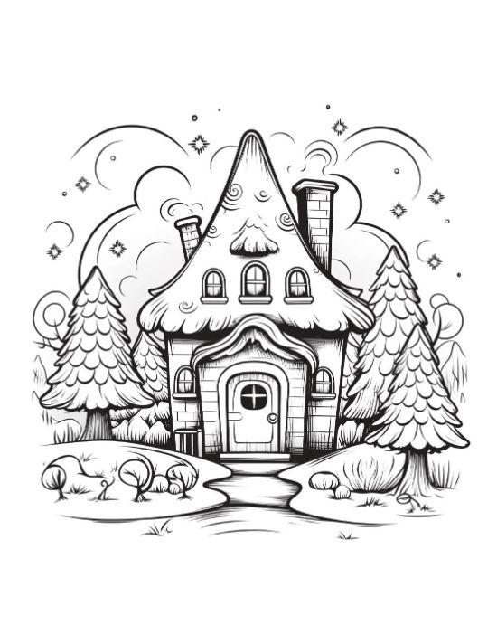 An enchanting fairy house among flowers