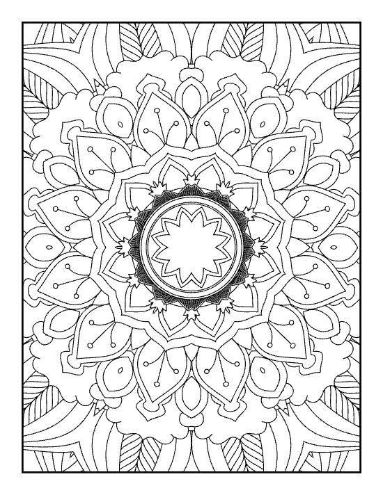 Intricate ornate petal star mandala with layered floral patterns.