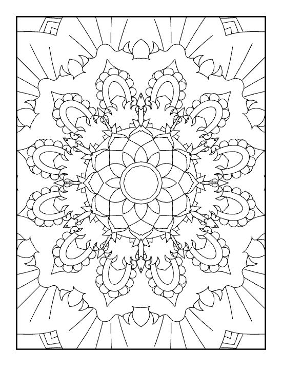 Petal lattice adult coloring page