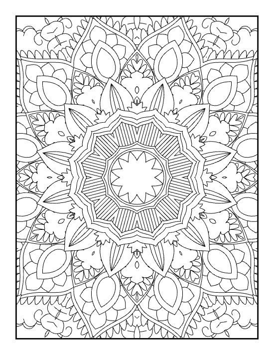 intricate ornate petal mandala design with starburst center