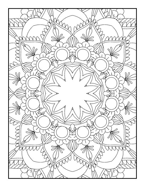 intricate blooming floral petal mandala with circular patterns