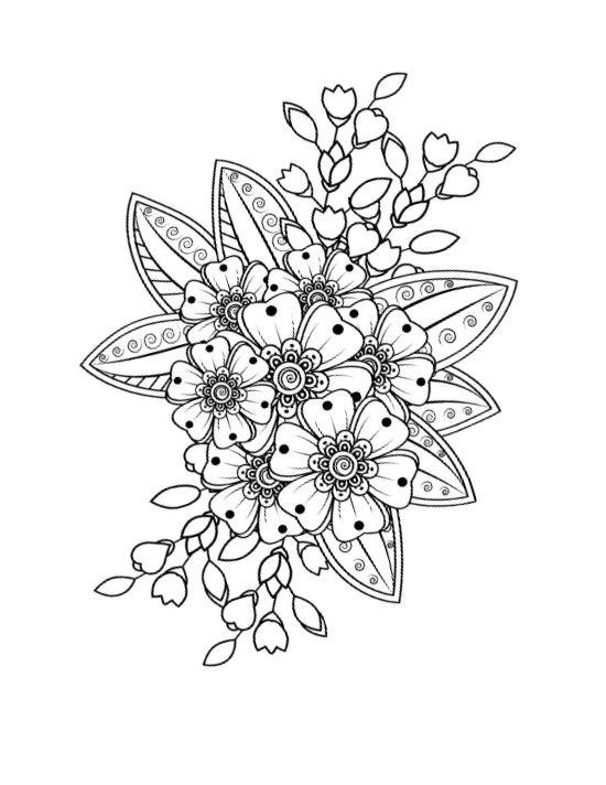 flower-coloring-pages-for-adults - Page 22