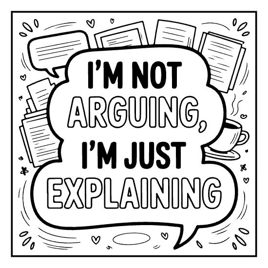Morning coffee ritual lettering coloring page with mug doodle, bold and easy adult coffee page