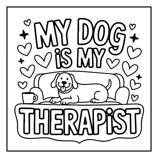 Doodle star burst quote coloring page with radiating doodles, bold and easy adult doodle art page