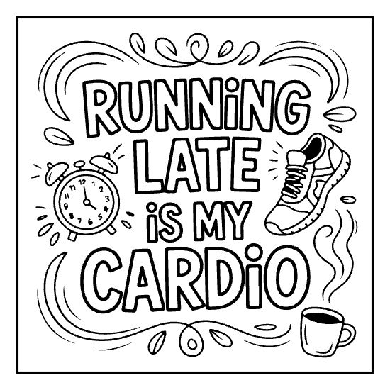 Coffee snob humor quote coloring page with espresso cup, bold and easy adult coffee coloring page