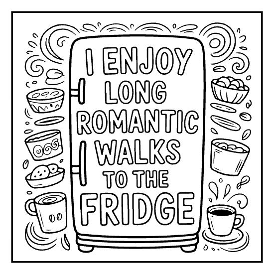 Mood roller coaster sarcastic quote coloring page with bold lettering, adult sarcastic coloring page