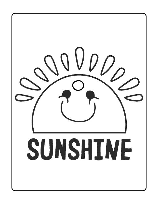 happy summer coloring page to print and color