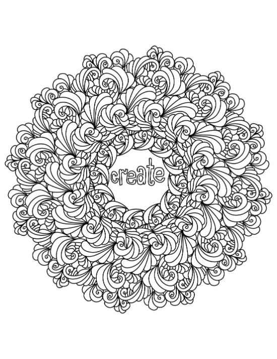 A word set within a circular mandala