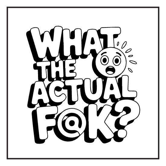 Funny Lettering Print, a sassy swear word lettering coloring page for adults