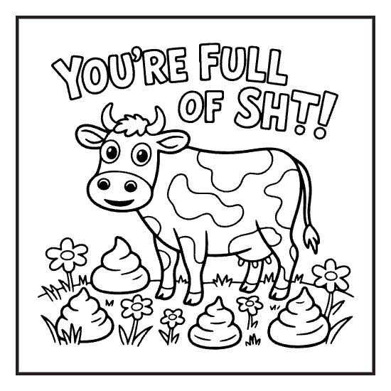 Sweary Quote Page, a sassy swear word lettering coloring page for adults
