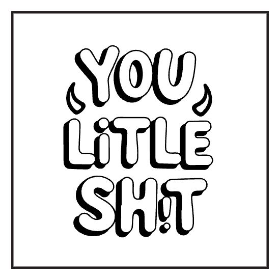 Sassy Adult Page, a sassy swear word lettering coloring page for adults