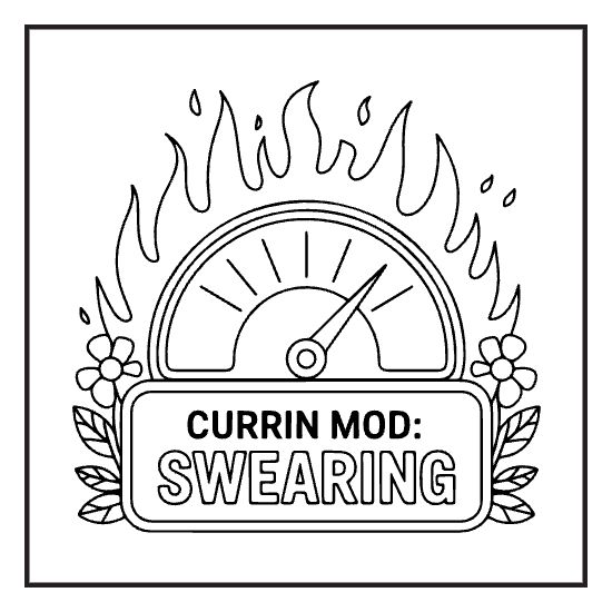 Bold Swear Word Print, a sassy swear word lettering coloring page for adults