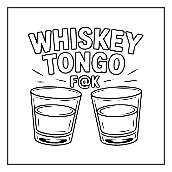 Sweary Print, a sassy swear word lettering coloring page for adults