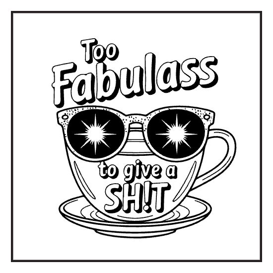 Funny Phrase Page, a sassy swear word lettering coloring page for adults