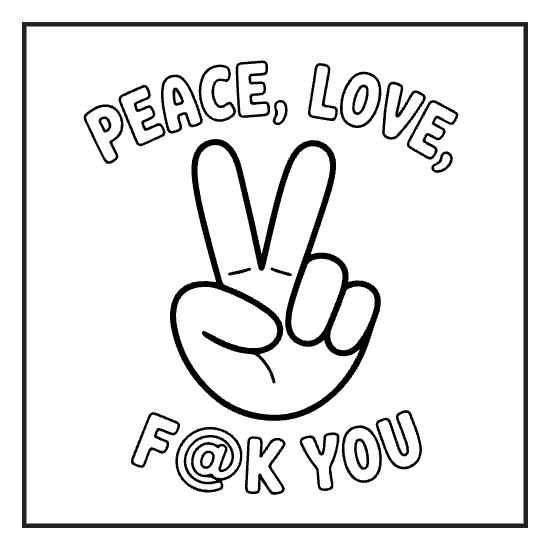 Bold Phrase Sheet, a sassy swear word lettering coloring page for adults